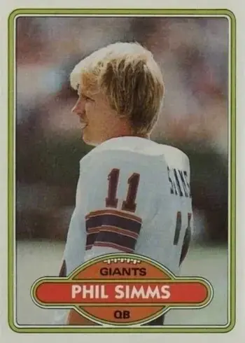 1980 Topps #225 Phil Simms Rookie Card