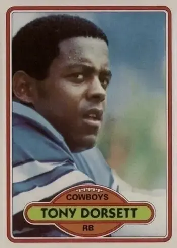 1980 Topps #330 Tony Dorsett Football Card