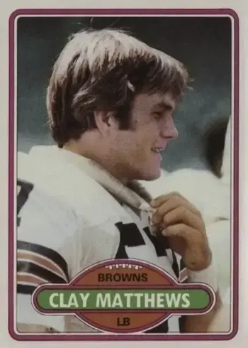 1980 Topps #418 Clay Matthews Rookie Card