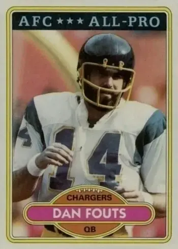 1980 Topps #520 Dan Fouts Football Card