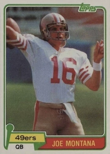 1981 Topps #216 Joe Montana Rookie Card