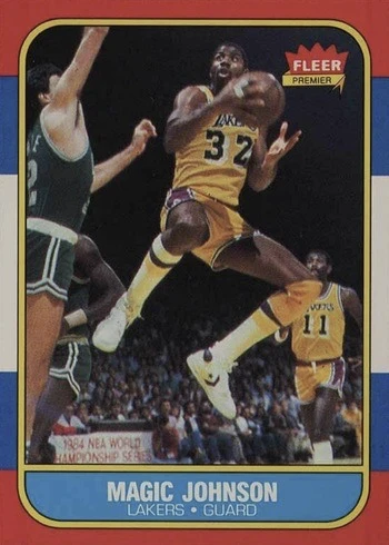 1986 Fleer #53 Magic Johnson Basketball Card