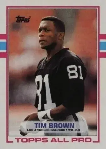 1989 Topps #265 Tim Brown Rookie Card