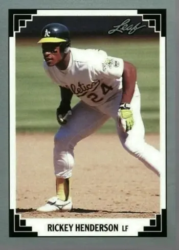 1991 Leaf #101 Rickey Henderson Baseball Card