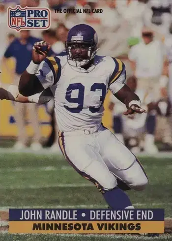 1991 Pro Set #835 John Randle Rookie Card