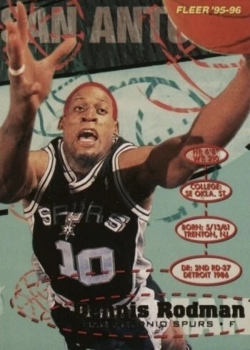 1995 Fleer #174 Dennis Rodman Basketball Card