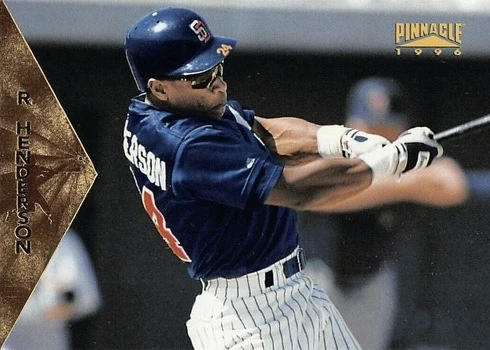 1996 Pinnacle #338 Rickey Henderson Baseball Card