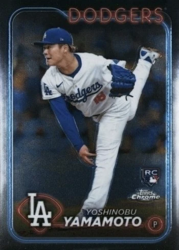 2024 Topps Chrome #18 Yoshinobu Yamamoto Rookie Card