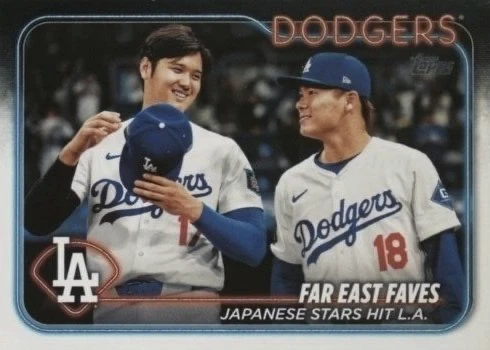 2024 Topps Update #US13 Shohei Ohtani, Yoshinobu Yamamoto Baseball Card
