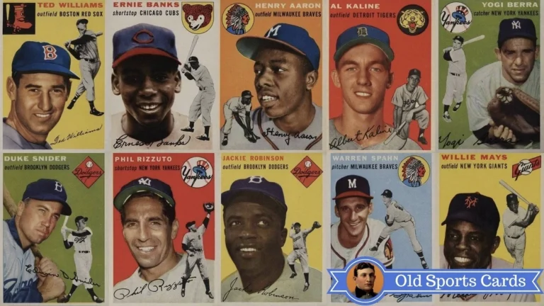 A collage of the most valuable cards from the 1954 Topps Baseball sports card set.A collage of the most valuable cards from the 1954 Topps Baseball sports card set.