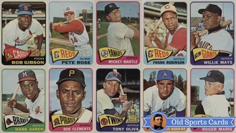 A collage of the most valuable cards from the 1965 Topps Baseball sports card set.A collage of the most valuable cards from the 1965 Topps Baseball sports card set.