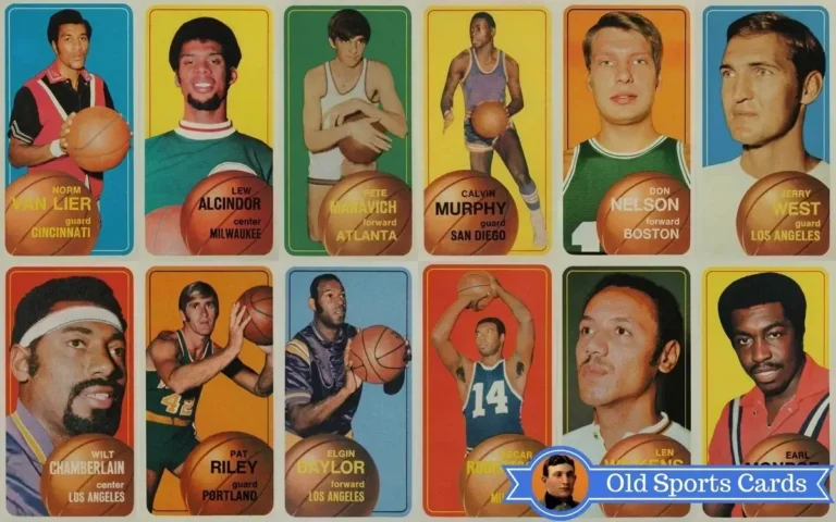 A collage of the most valuable cards from the 1970 Topps Basketball sports card set.