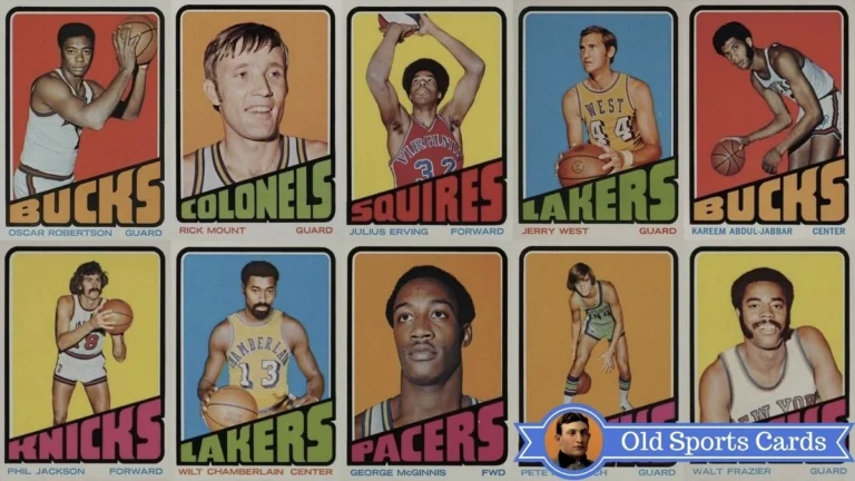 A collage of the most valuable cards from the 1972 Topps Basketball sports card set.A collage of the most valuable cards from the 1972 Topps Basketball sports card set.