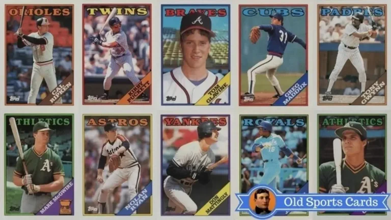 A collage of the most valuable cards from the 1988 Topps Baseball sports card set.