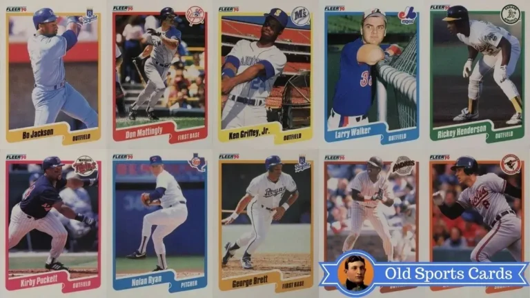 A collage of the most valuable cards from the 1990 Fleer Baseball sports card set.A collage of the most valuable cards from the 1990 Fleer Baseball sports card set.