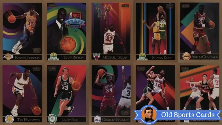 A collage of the most valuable cards from the 1990 SkyBox Basketball sports card set.A collage of the most valuable cards from the 1990 SkyBox Basketball sports card set.