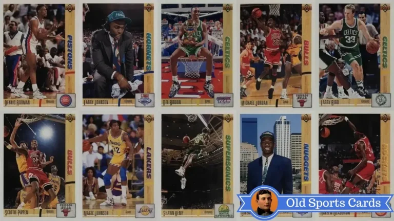 A collage of the most valuable cards from the 1991 Upper Deck Basketball sports card set.A collage of the most valuable cards from the 1991 Upper Deck Basketball sports card set.