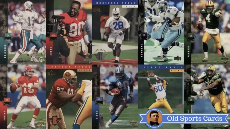A collage of the most valuable cards from the 1994 Upper Deck Football sports card set.A collage of the most valuable cards from the 1994 Upper Deck Football sports card set.