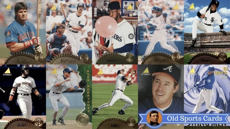 A collage of the most valuable cards from the 1995 Pinnacle Baseball sports card set.A collage of the most valuable cards from the 1995 Pinnacle Baseball sports card set.