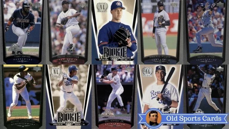 A collage of the most valuable cards from the 1999 Upper Deck Baseball sports card set.A collage of the most valuable cards from the 1999 Upper Deck Baseball sports card set.