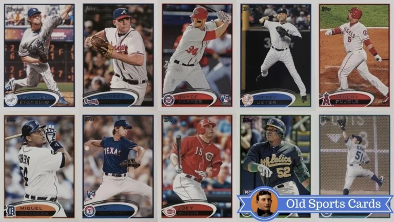A collage of the most valuable cards from the 2012 Topps Baseball sports card set.