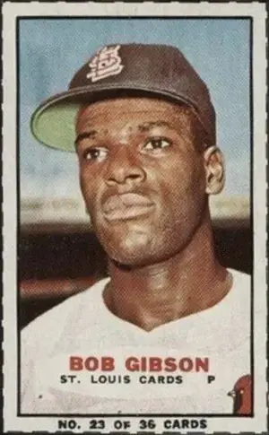 1965 Bazooka #23 Bob Gibson Baseball Card
