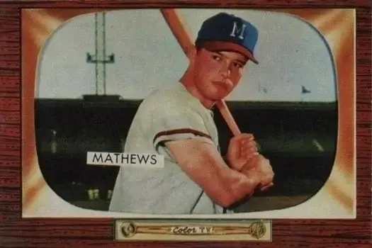 1955 Bowman #103 Eddie Mathews Baseball Card