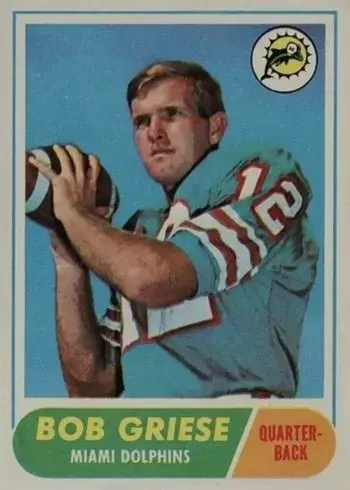 1968 Topps #196 Bob Griese Rookie Card