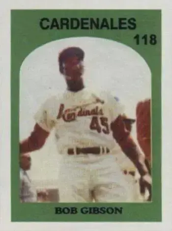 1972 Venezuelan Stamps #118 Bob Gibson Baseball Card